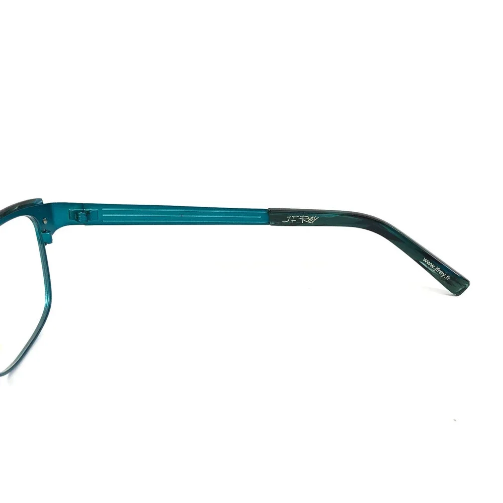 J.F. Rey Eyeglasses Frames JF2554 2425 Matte Teal Blue Horn Cat Eye 54-15-136